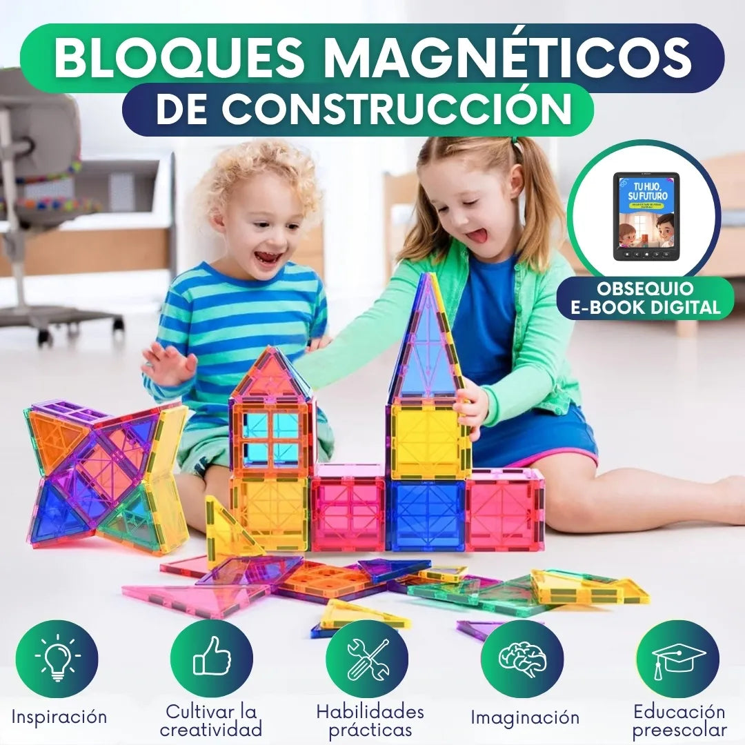 Bloques magnéticos de construcción (30 piezas) + Ebook digital🎁
