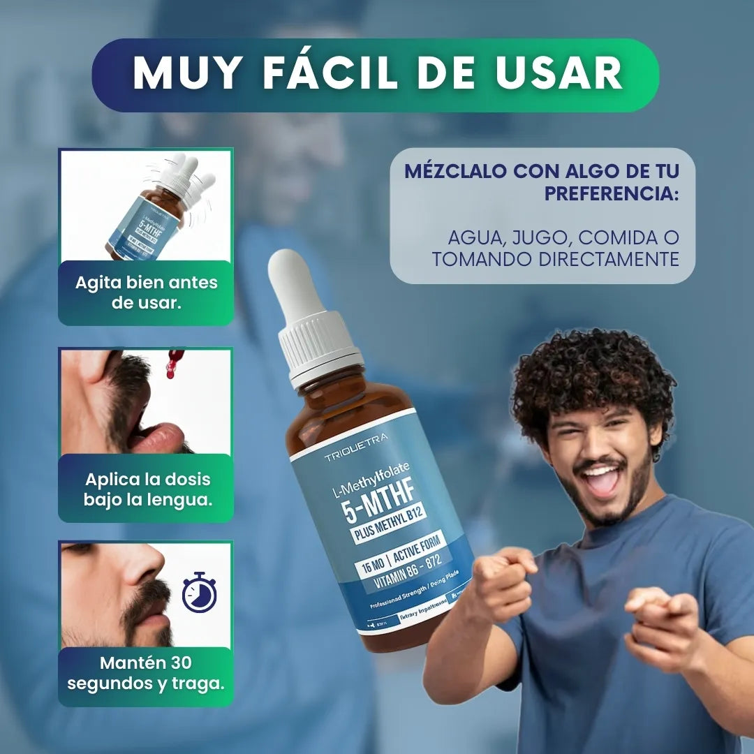 VitalB12 - Gotas 100% naturales de vitamina B9-12 para energia y concentración