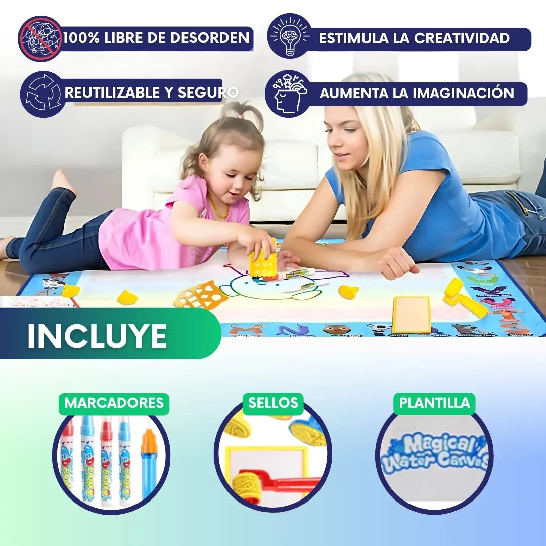 Alfombra mágica para dibujar + accesorios + Libro digital 🎁
