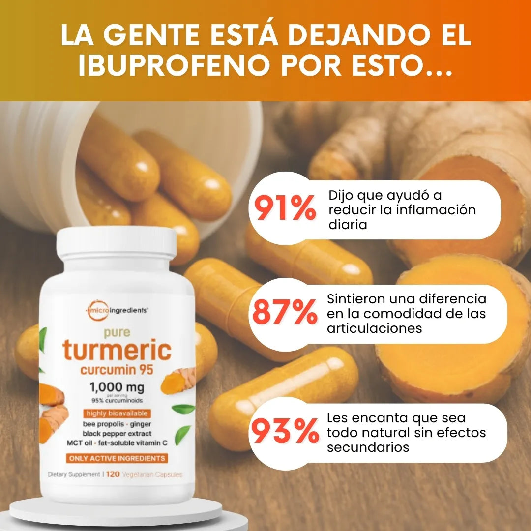 Turmeric - 60 Cápsulas de Cúrcuma para aliviar la inflamación