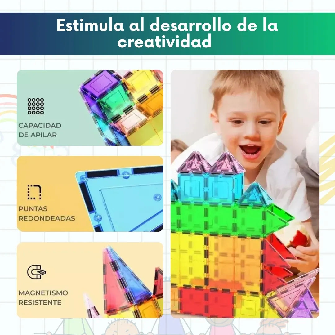 Bloques magnéticos de construcción (30 piezas) + Ebook digital🎁