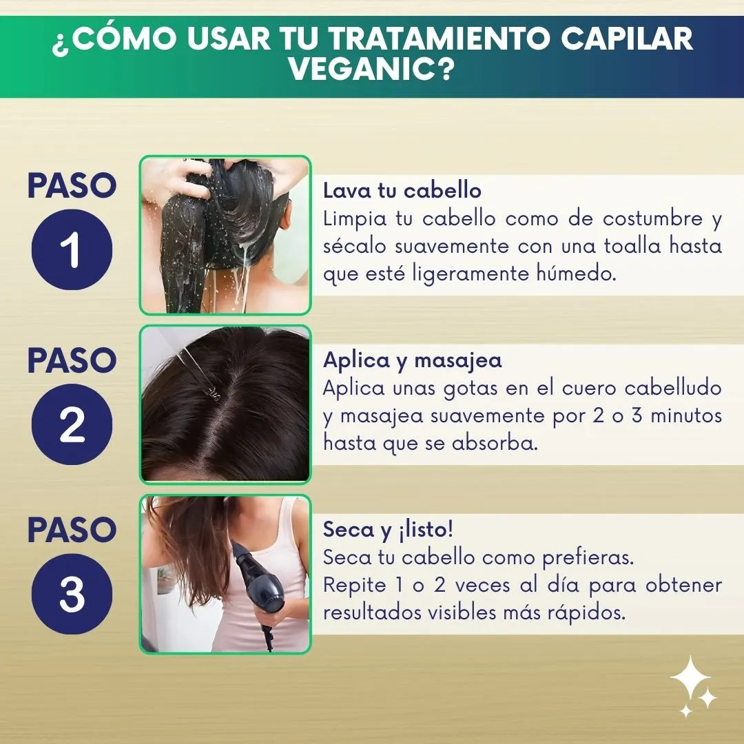 Veganic - Aceite natural para el crecimiento del cabello