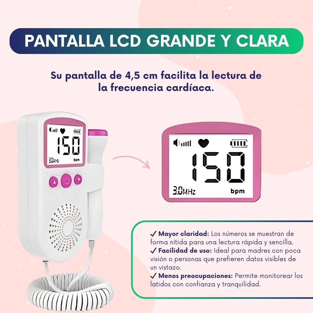 Monitor fetal portátil recargable