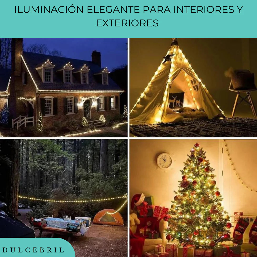 Luz led, guirnalda, linterna, power bank 4 en 1 - 10 metros