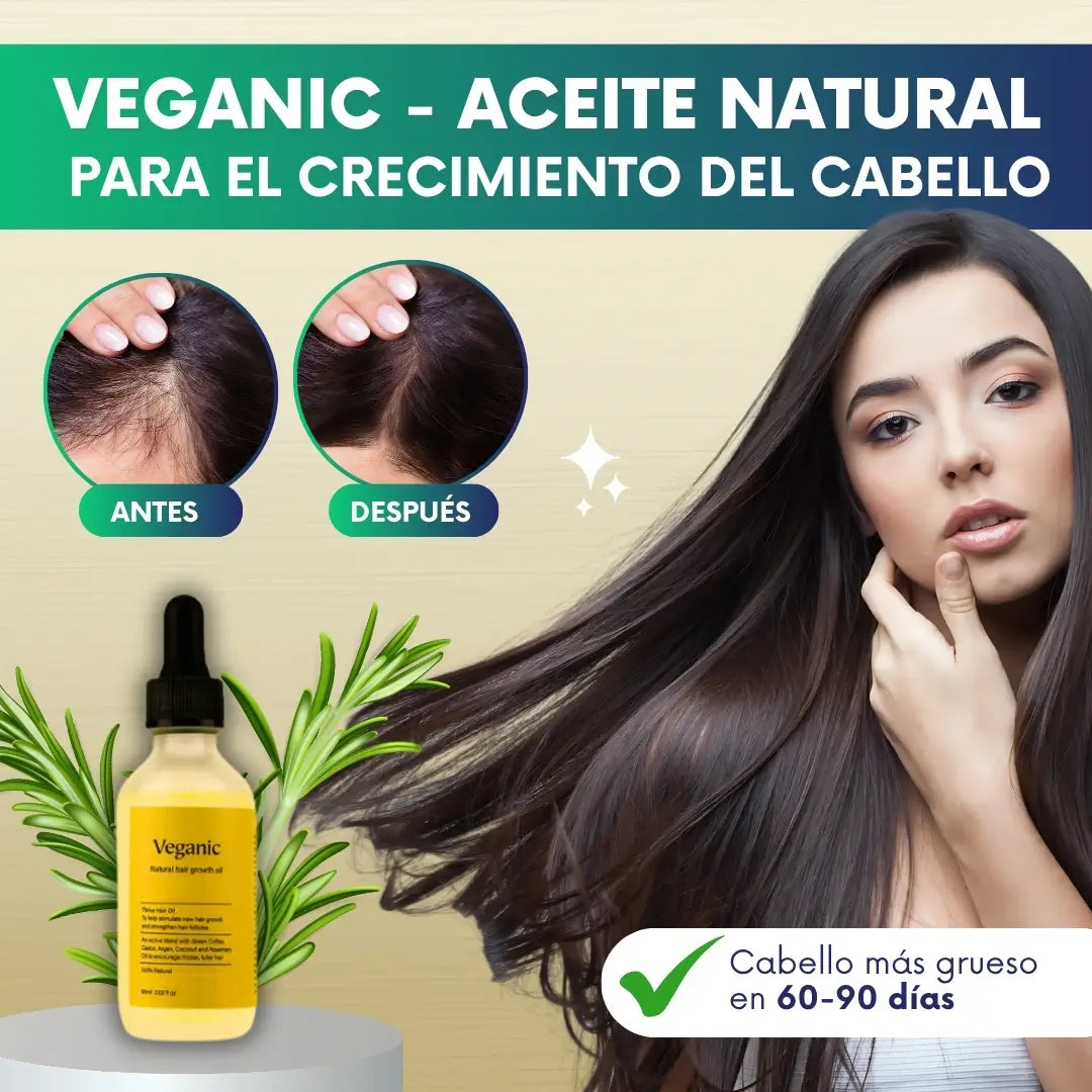 Veganic - Aceite natural para el crecimiento del cabello