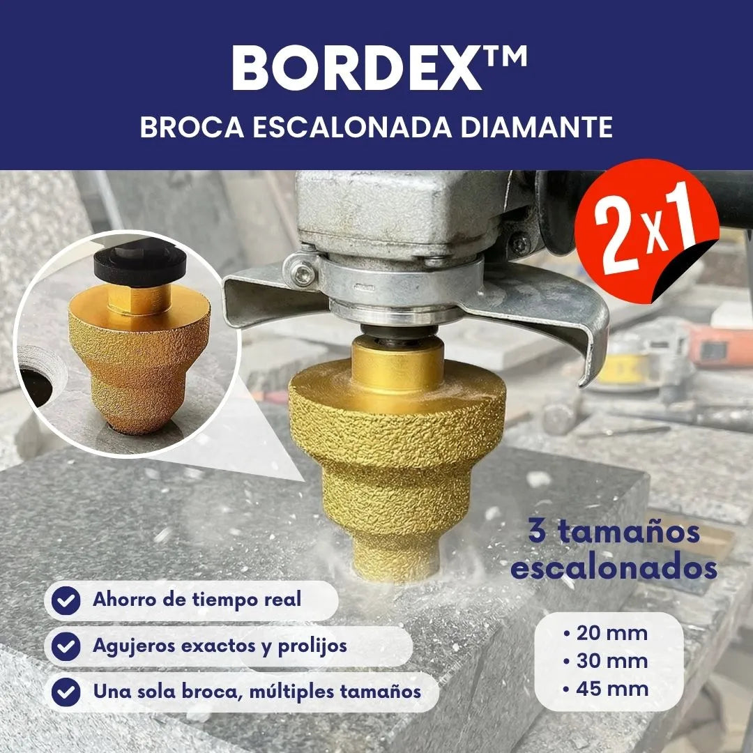 Bordex™ - Broca escalonada diamante 20-30-45 mm