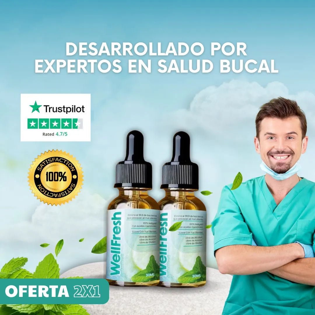 Well Fresh - Gotas naturales para el mal aliento 2x1