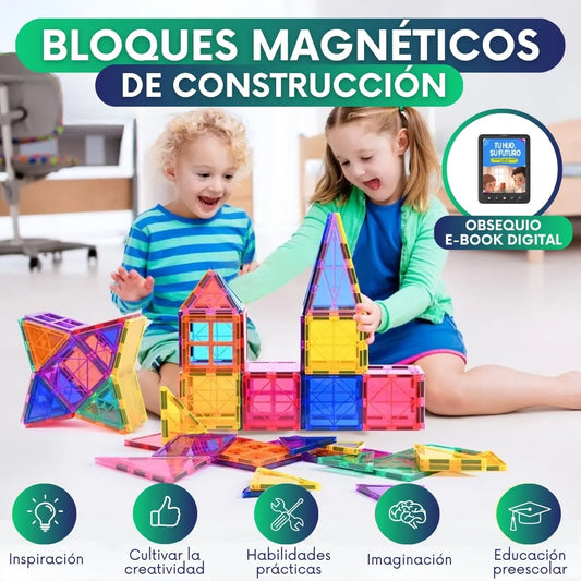 Bloques magnéticos de construcción (30 piezas) + Ebook digital🎁