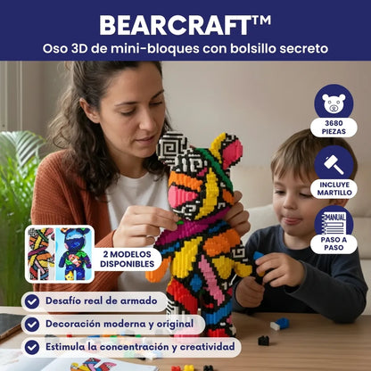 BearCraft™ – Oso 3D de mini-bloques 3680 piezas