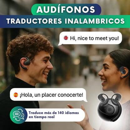 Audífonos traductores inalambricos + de 140 idiomas