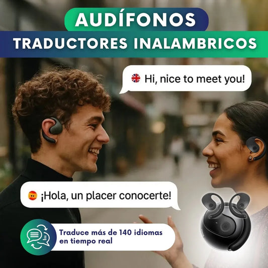 Audífonos traductores inalambricos + de 140 idiomas