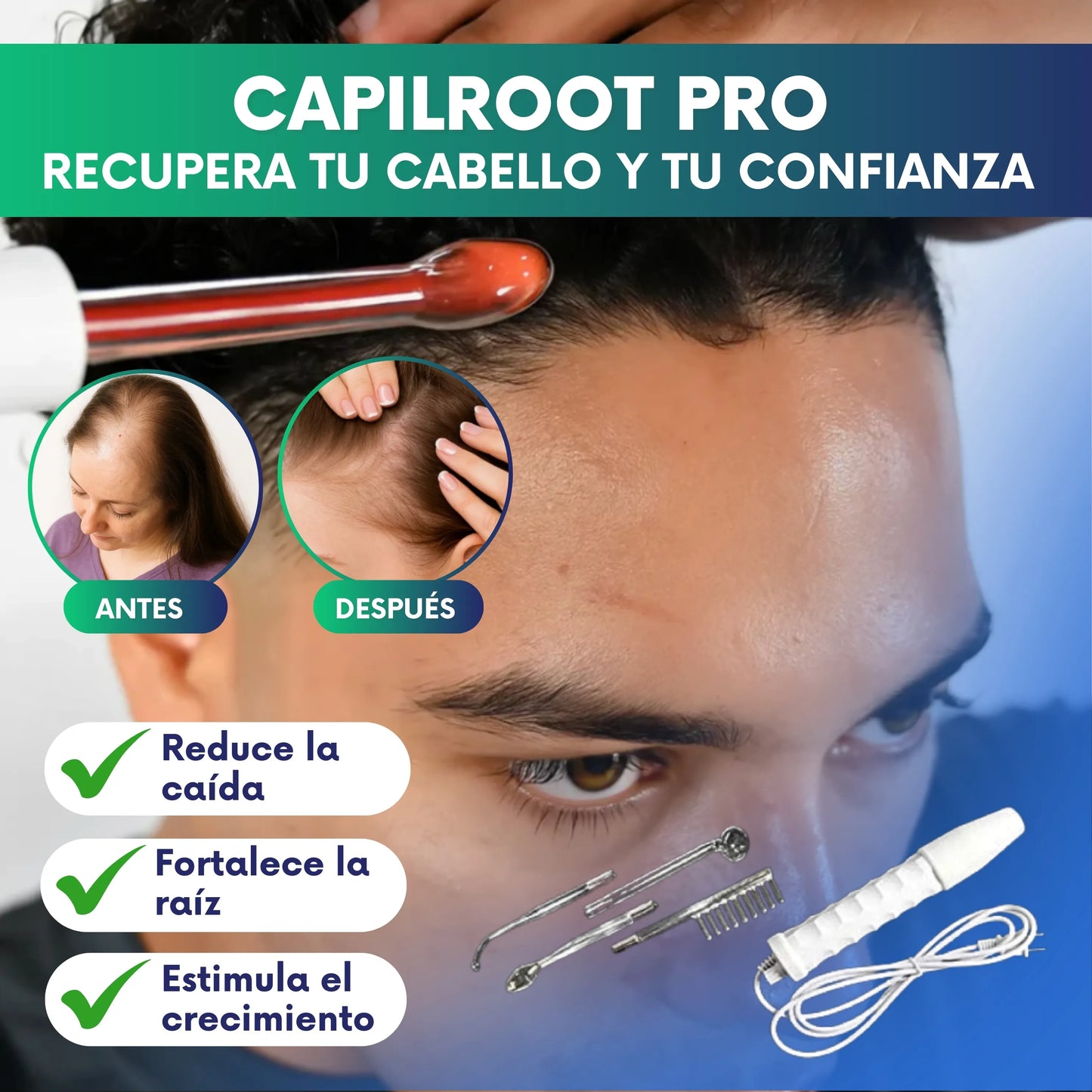 CapilRoot Pro - Recupera tu cabello y tu confianza en casa, sin químicos ni pastillas