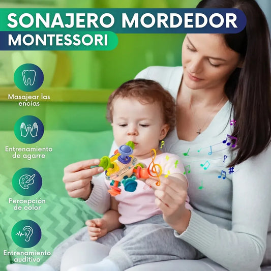 Sonajero Mordedor Montessori - Alivia la dentición
