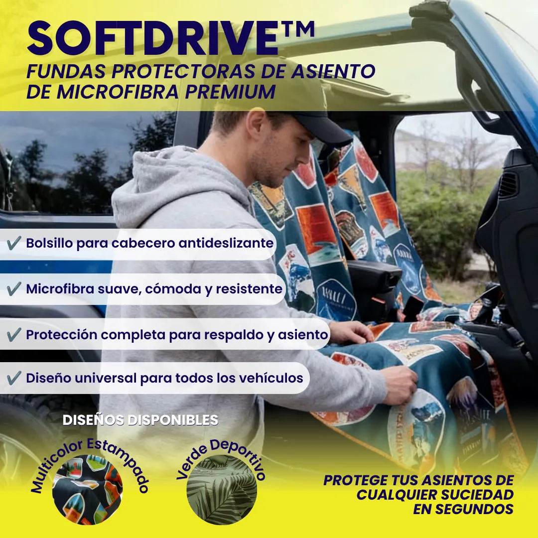 SoftDrive™ - Fundas Protectoras de Asiento de Microfibra Premium