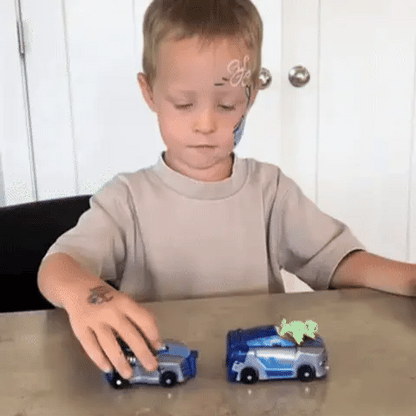 DinoCar 2 en 1 – Coche de Carreras mágnetico que se Transforma en Dinosaurio