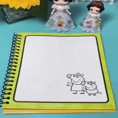 Libro mágico reutilizable de agua para colorear + Bolígrafo - 2x1