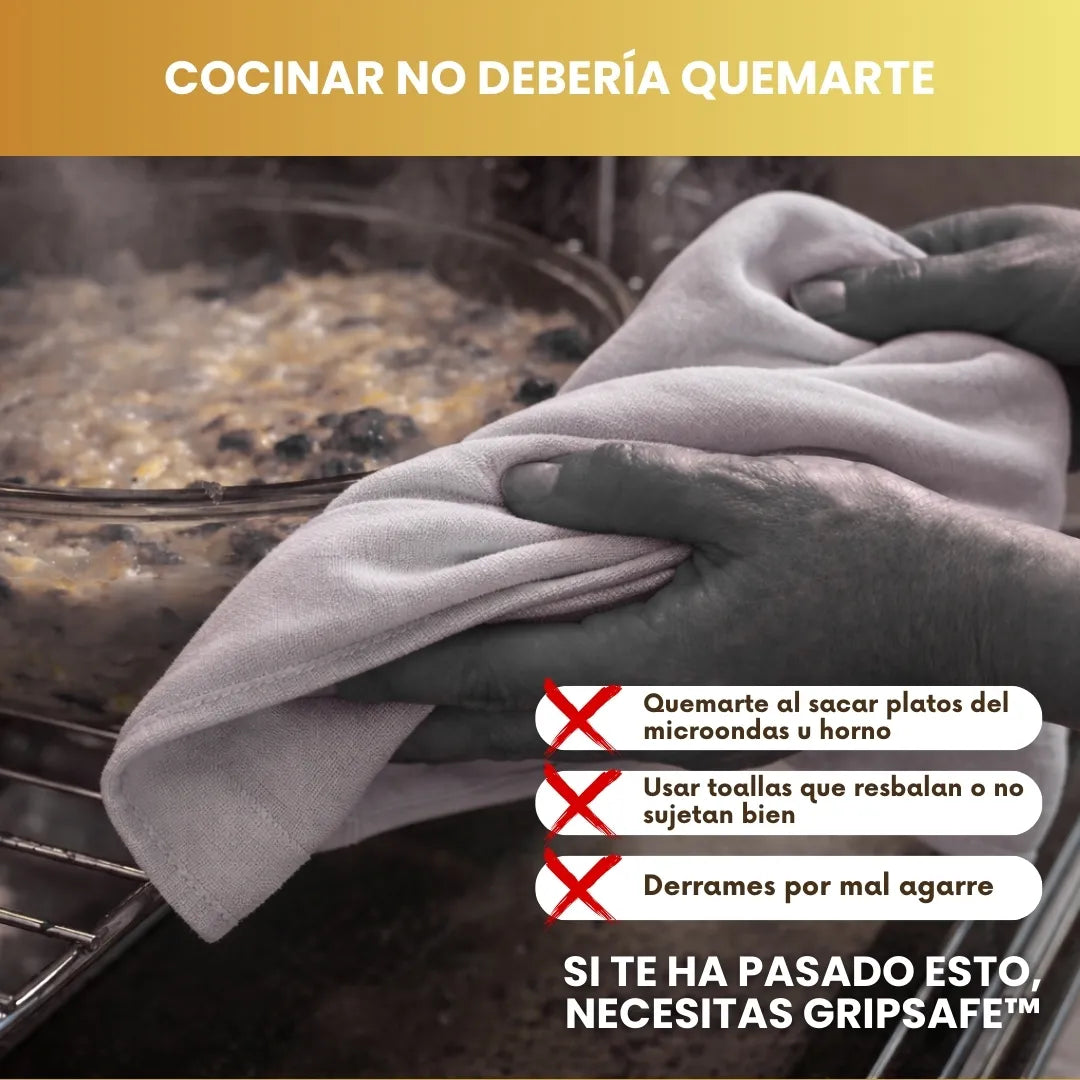 GripSafe™ - Pinza antideslizante anti quemaduras de silicona - Pack x 3