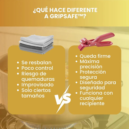 GripSafe™ - Pinza antideslizante anti quemaduras de silicona - Pack x 3