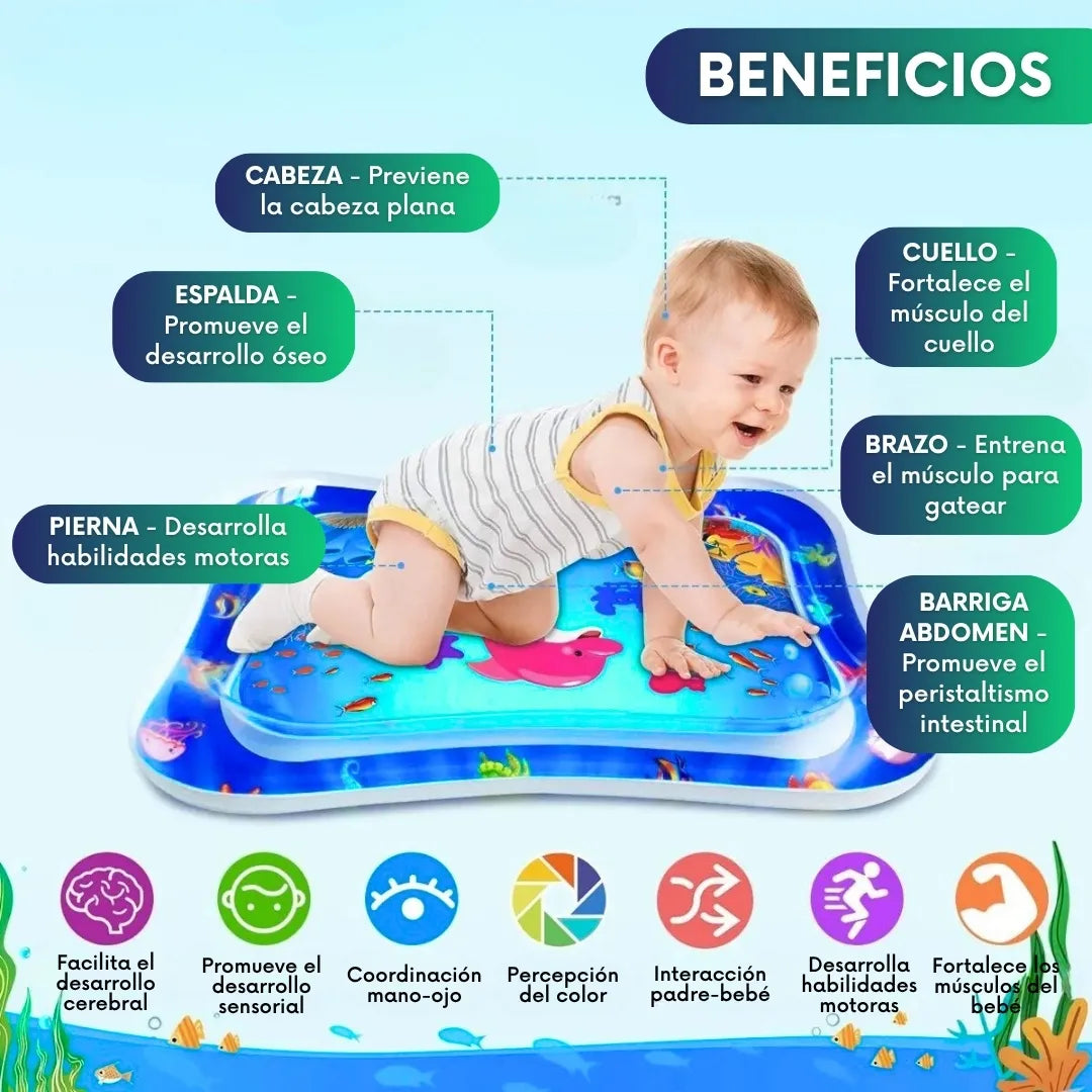 Alfombra de estimulación sensorial de agua + Libro digital 🎁