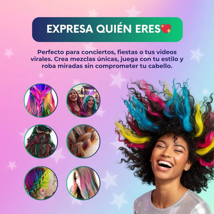 Set de 6 peines de tizas ColorGlide™ - para teñir el cabello temporalmente