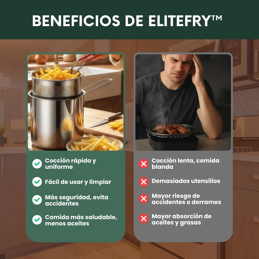 EliteFry™ - Olla freidora de acero 304