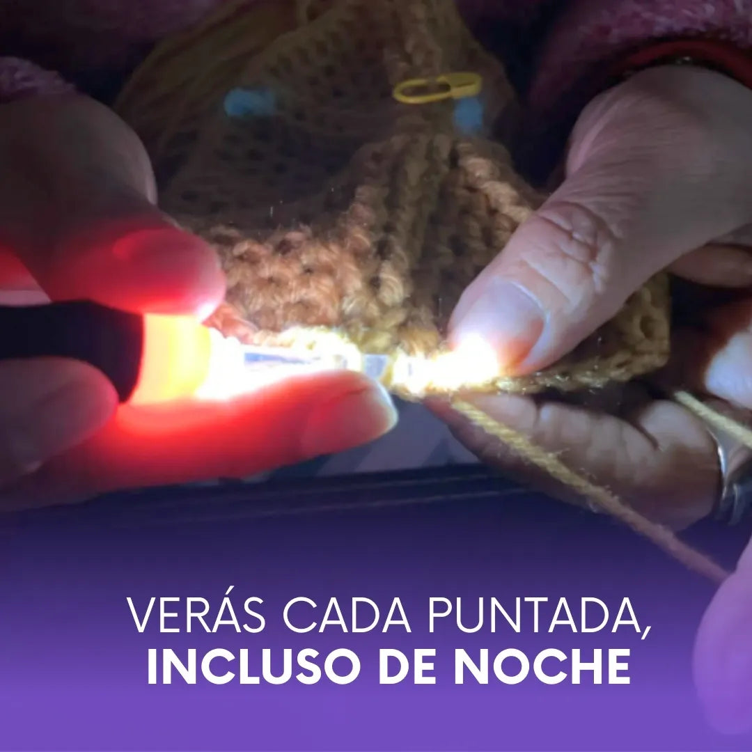 Set Crochet con 11 cabezales intercambiables y luz led