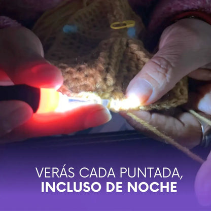 Set Crochet con 11 cabezales intercambiables y luz led
