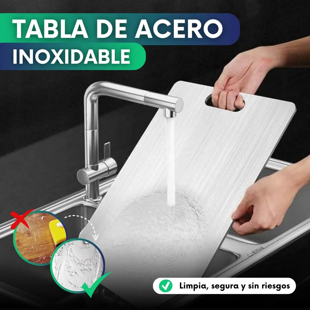 Tabla de picar de acero inoxidable (30x20cm)