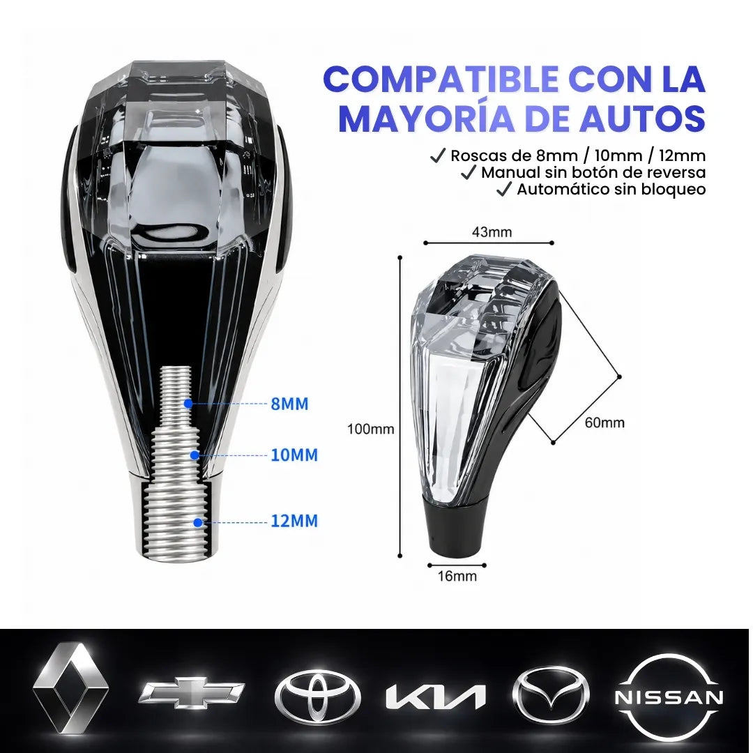LumeDrive™ | Perilla de cambio deportiva con luz