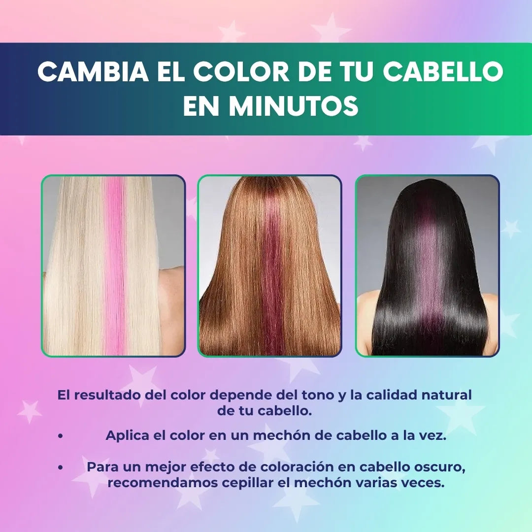 Set de 6 peines de tizas ColorGlide™ - para teñir el cabello temporalmente