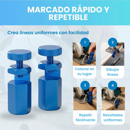 CutGuide™ - Pack x2 topes de posicionamiento para sierra y escuadra