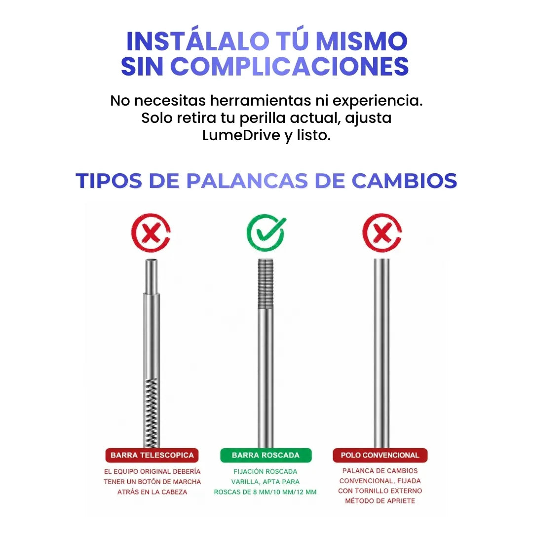 LumeDrive™ | Perilla de cambio deportiva con luz