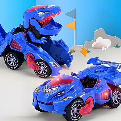 DinoCar transformable 2 en 1 con luces y sonido