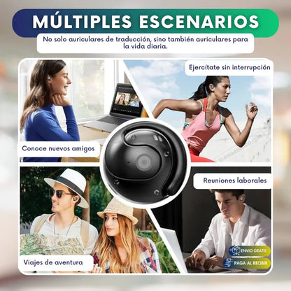 Audífonos traductores inalambricos + de 140 idiomas