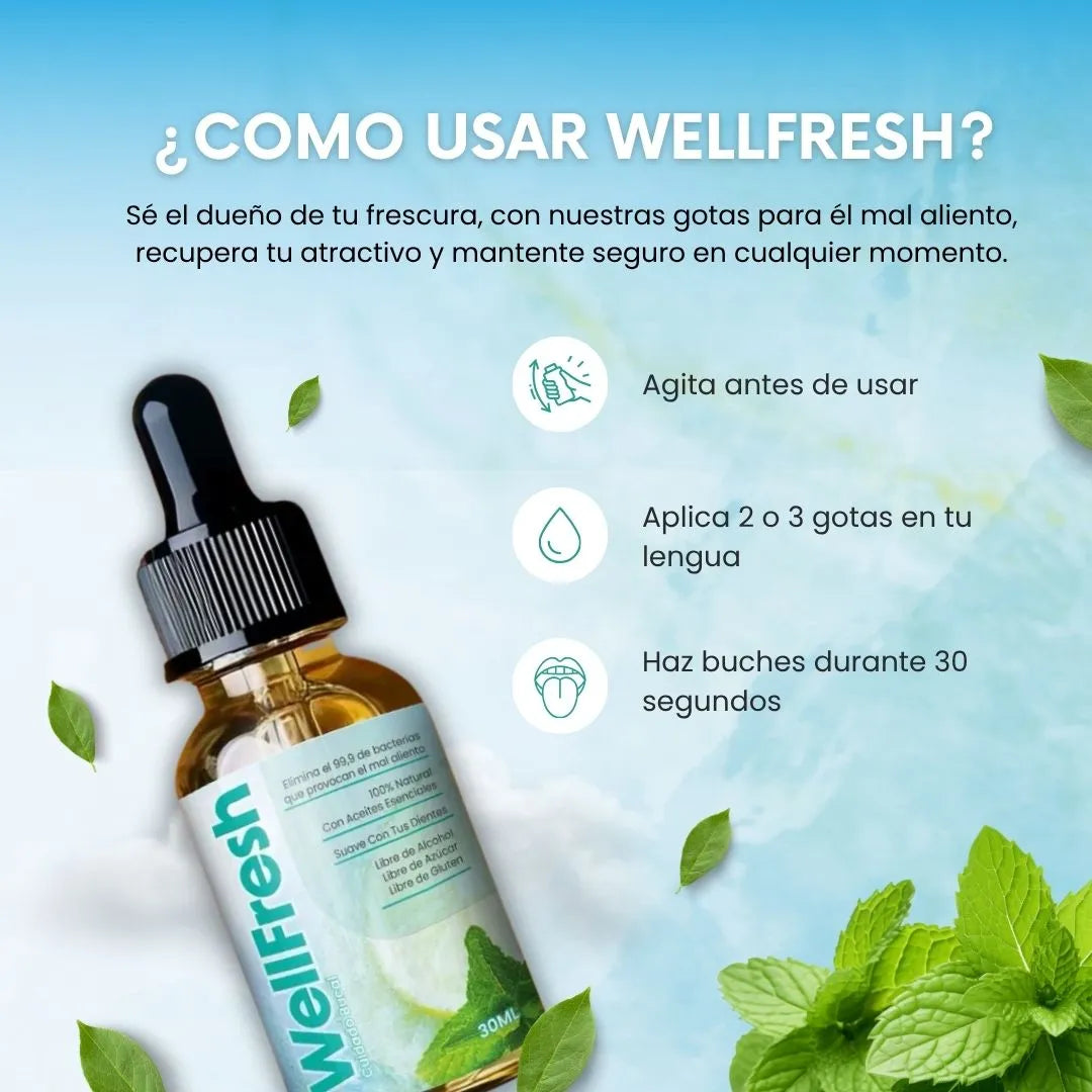 Well Fresh - Gotas naturales para el mal aliento 2x1