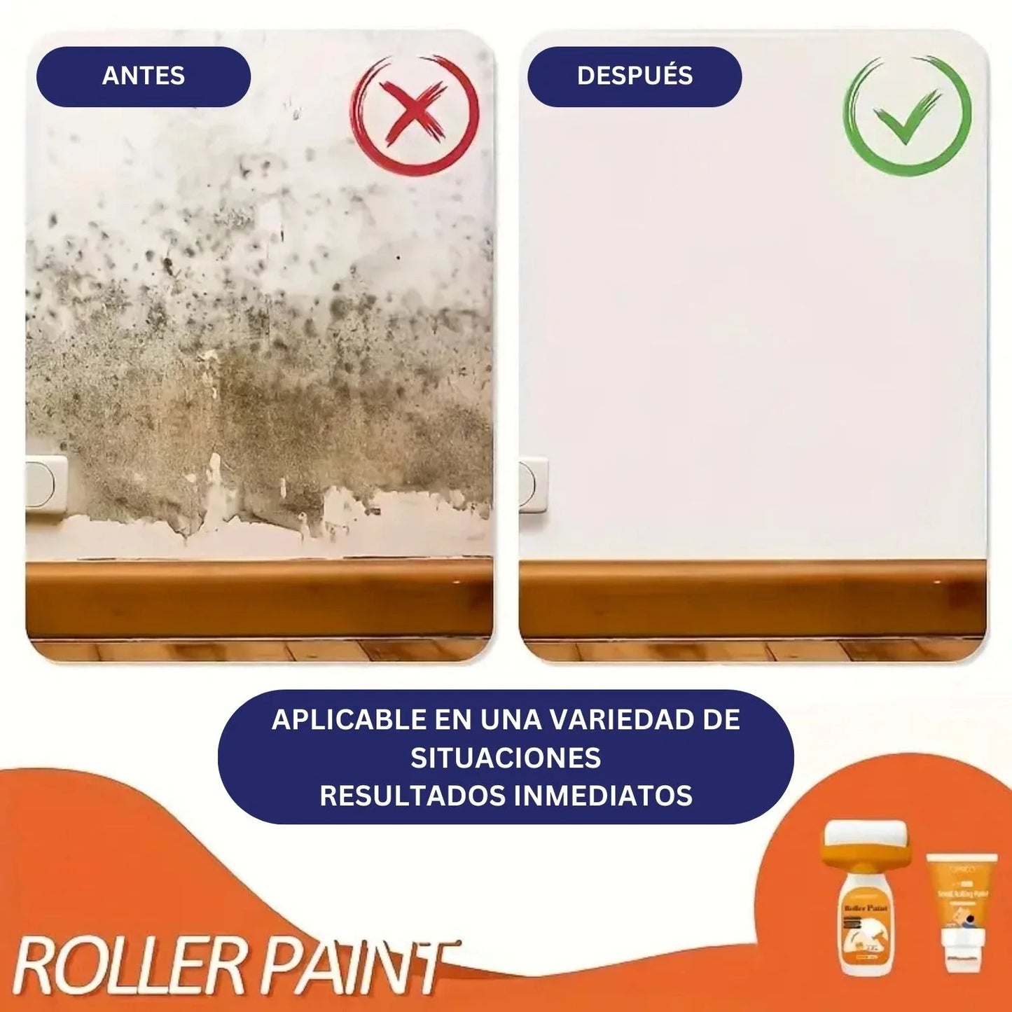 Rodillo mágico recargable + 400ml de pintura blanca 🎁