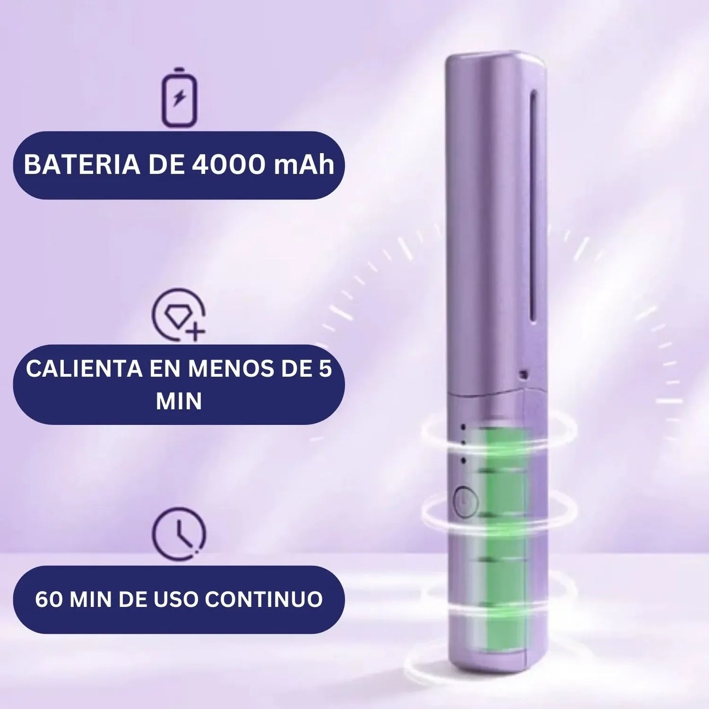 Peine Alisador Recargable con tecnología iónica