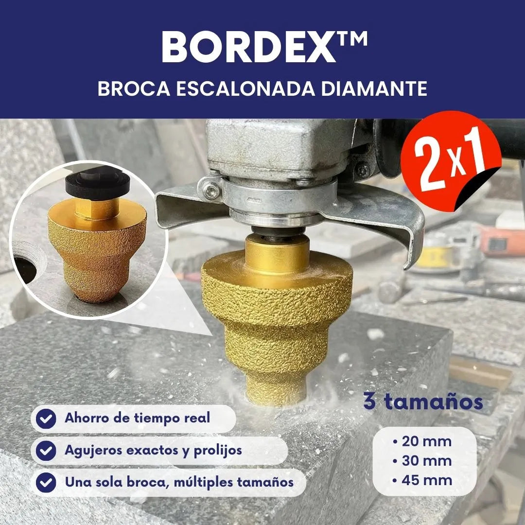 Bordex™ - Broca escalonada diamante 20-30-45 mm