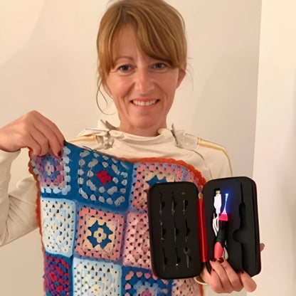 CrochetLúmina™ con 11 cabezales intercambiables y luz led + Regalo 🎁