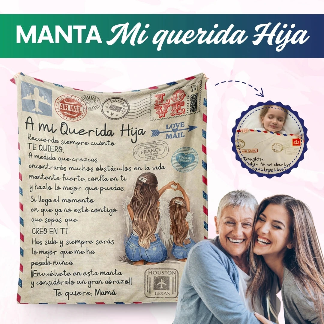 Manta para mi querida hija - Grande (1,5x2 metros)